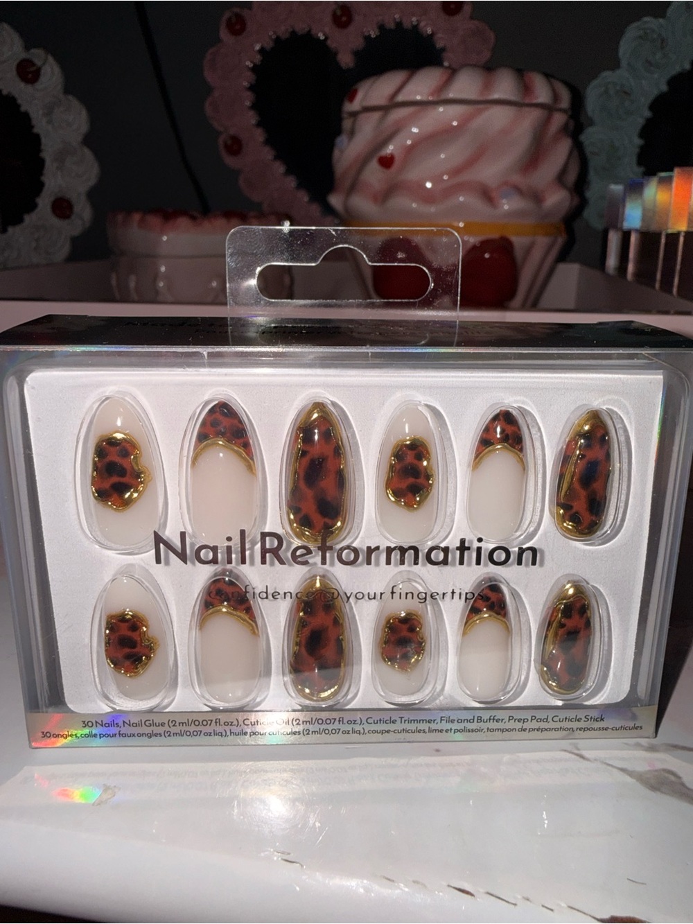 Nail Reformation Leopard Print Press-On Nails in Cream, Brown, Black, & Gold